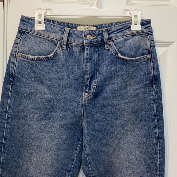 Free People Flashback Flares Blue Jeans Size 28 Plaid - Picture 7 of 12